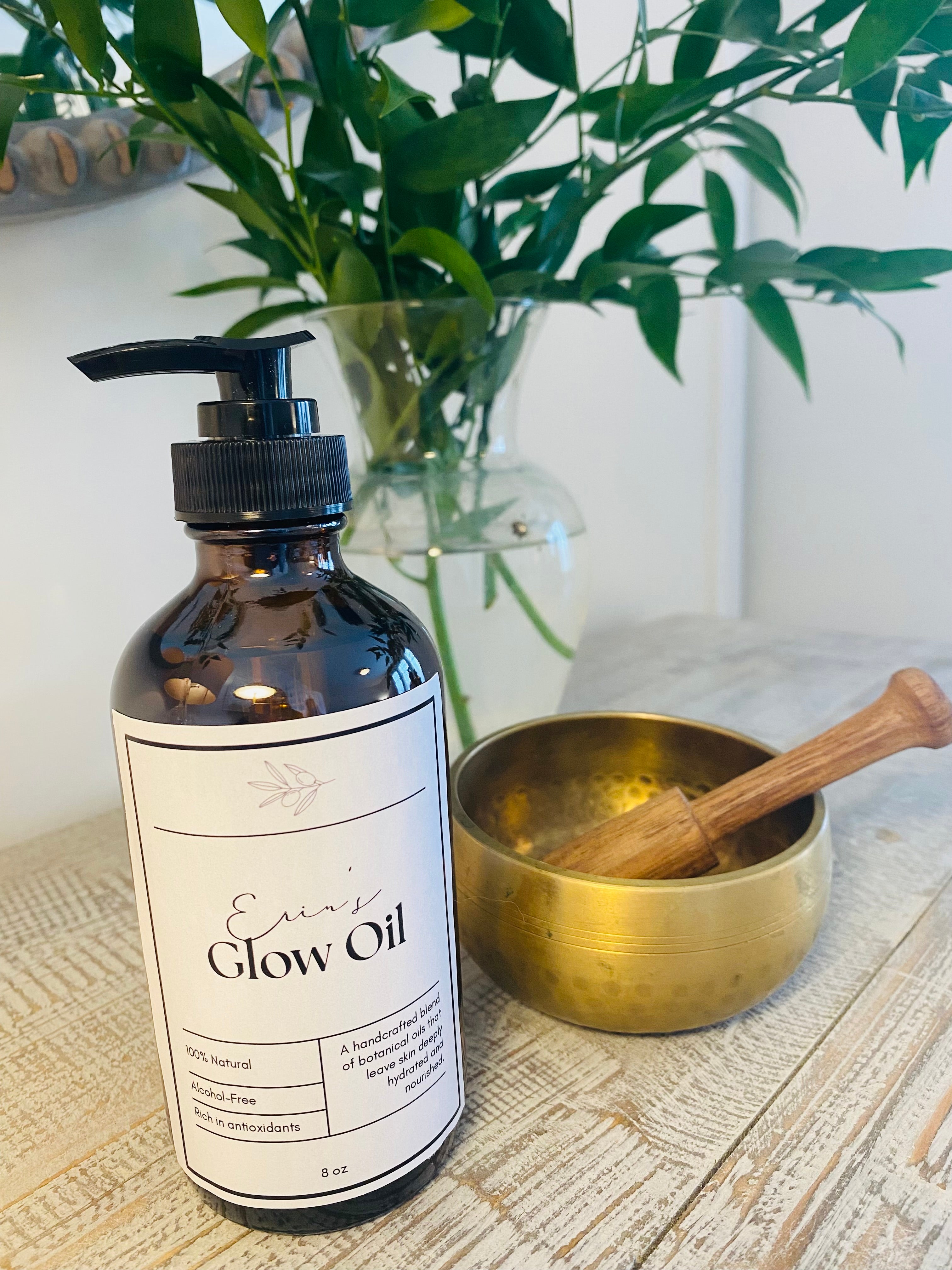 Erin's Glow Oil - Handcrafted Face and Body Oil (8 ounces)